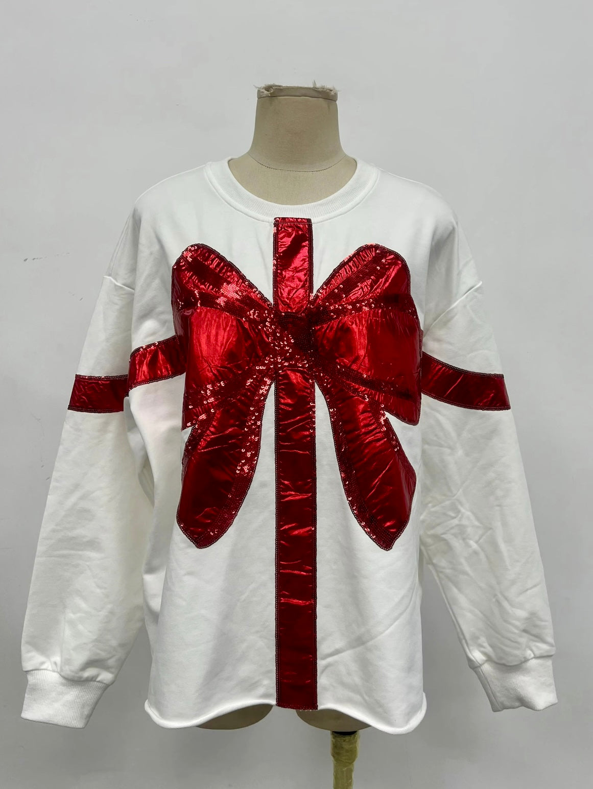 Christmas Red Bow Sweatshirt