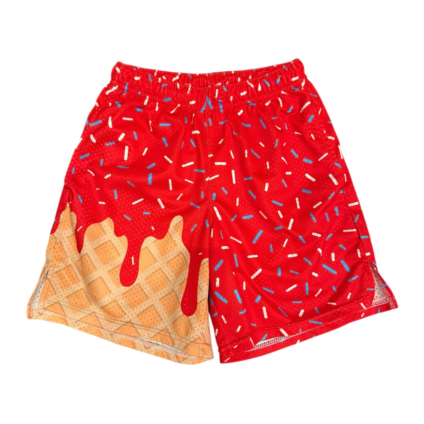 Baseball drip shorts, ice cream shorts, ice cream drip shorts, youth shorts, kids sports, baseball, basketball, cool baseball shorts, cool basketball shorts,