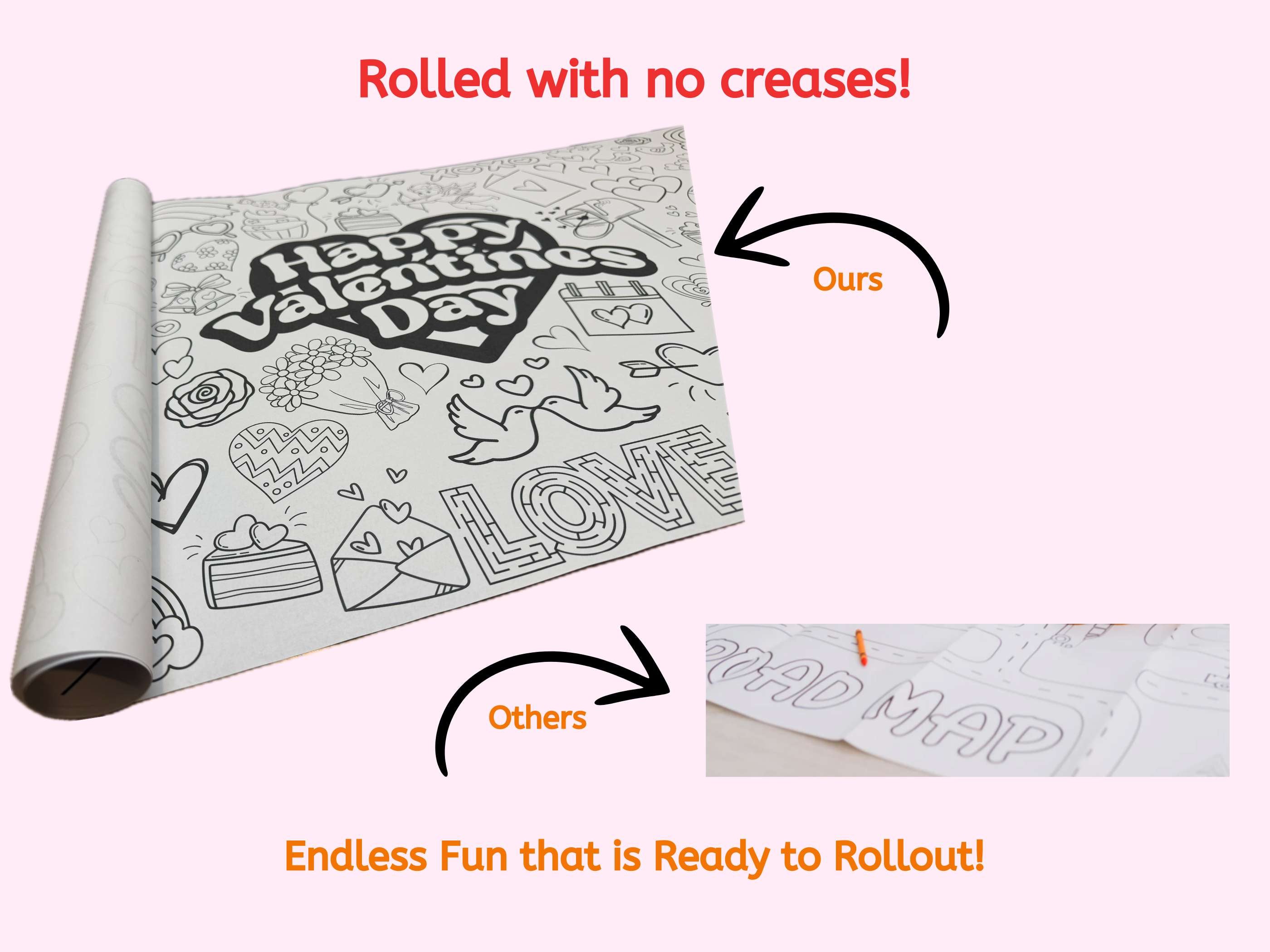 birthday coloring banner giant custom customized personalized crayon marker pencils balloons cake cupcakes birthday party