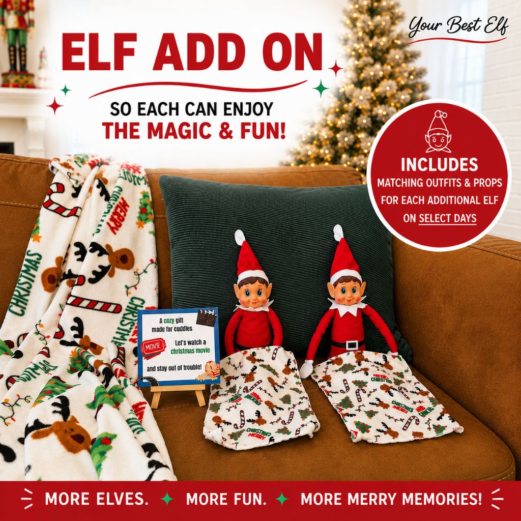 elf on the shelf kit, Elf Kit 2026, 24 Day Elf Kits so it doesn’t just sit on the shelf. This Elf Kit is full of magic, mischief, and ideas for your elf adventures this Christmas season. It includes a host of crafty ideas and games for all ages so they can image that arrival! Check out our shop for a fun elfin adventures while waiting around for Santa in December!
