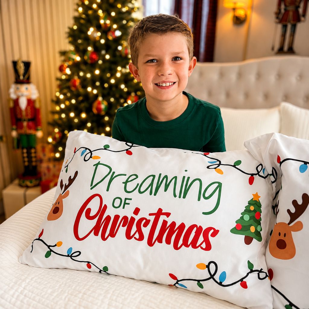 Kids Christmas Pillowcase - Dreaming of Christmas