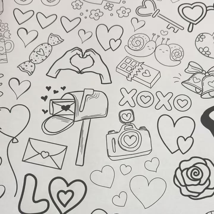 Valentine's Day Giant Coloring Banner Kids Activity