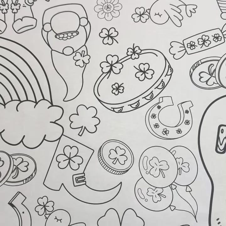 Giant Coloring Banner Saint Patrick's Day Kids Activity Screen-Free
