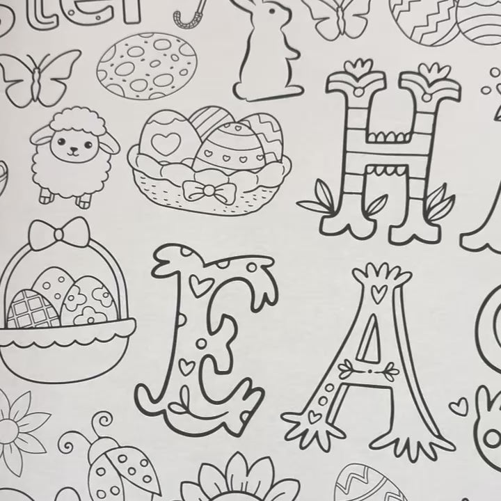 giant coloring banner easter basket kids activity