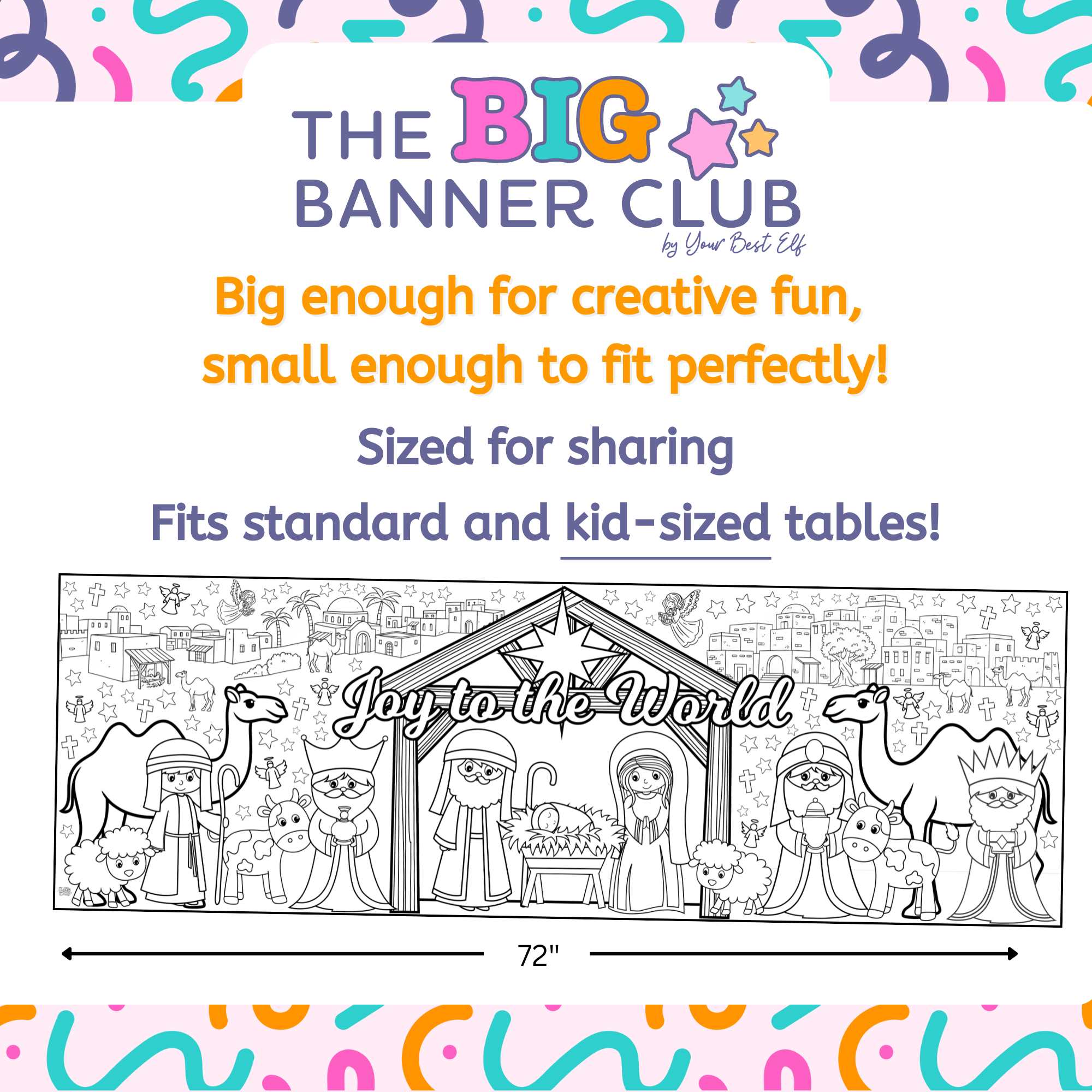 Nativity Coloring Banner