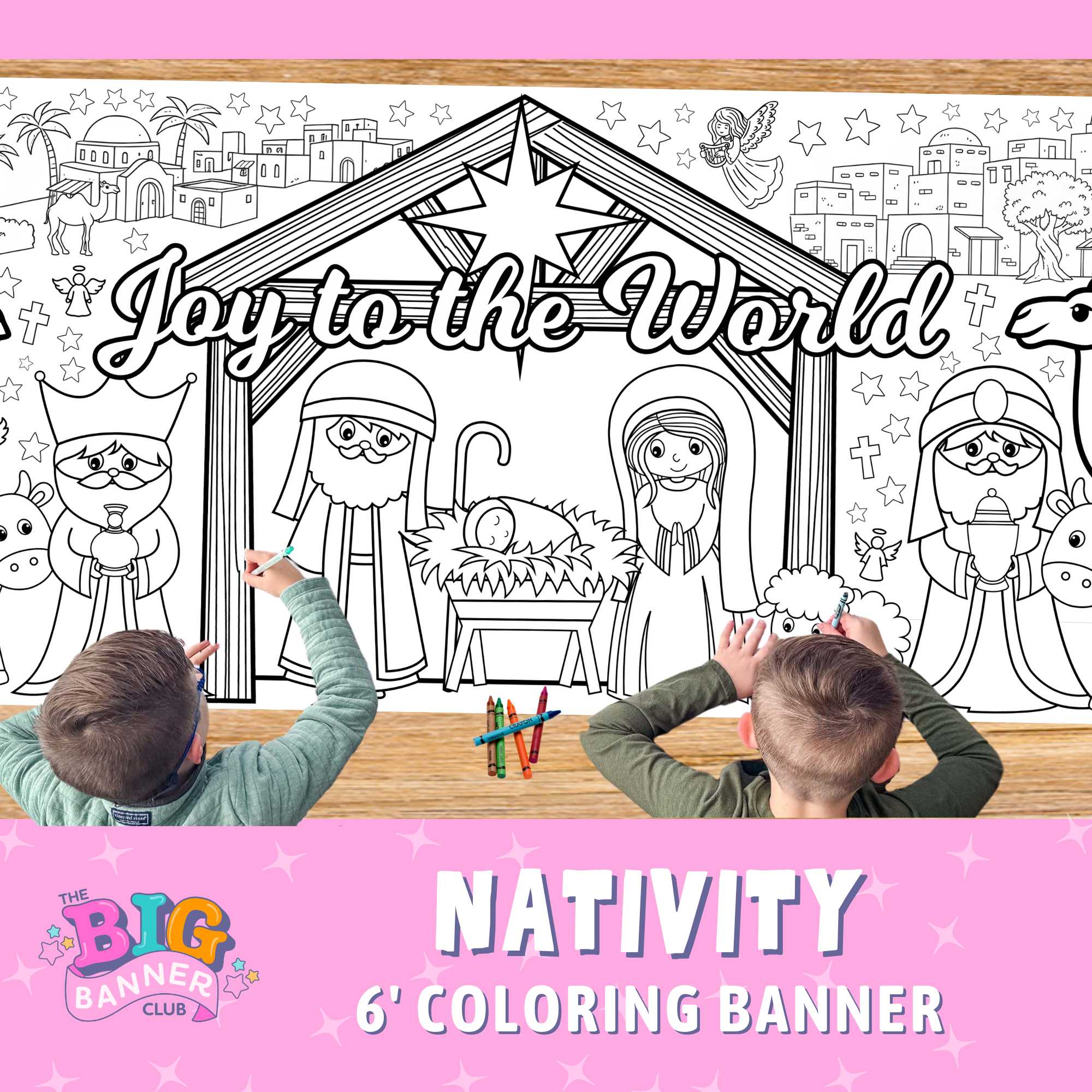 Nativity Coloring Banner