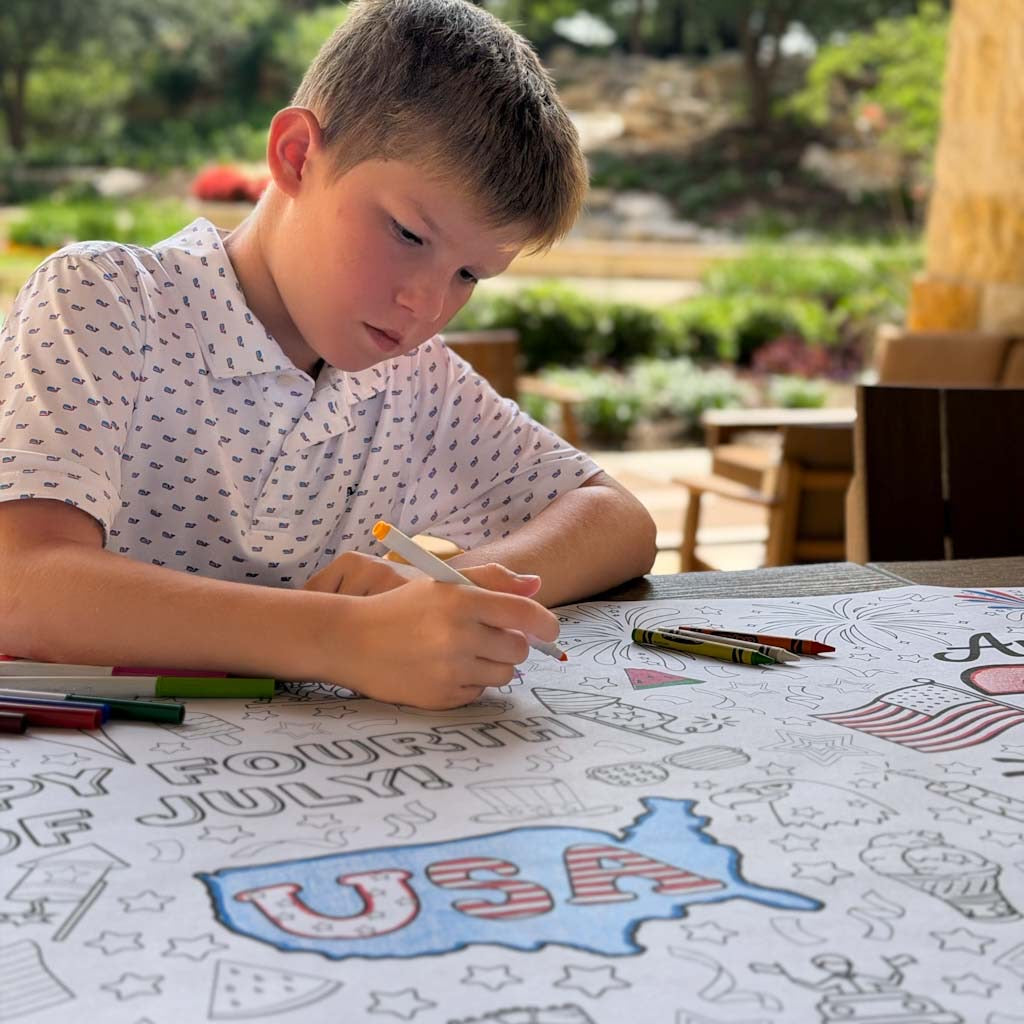 July 4th, coloring banner, part decoration, America 250th anniversary