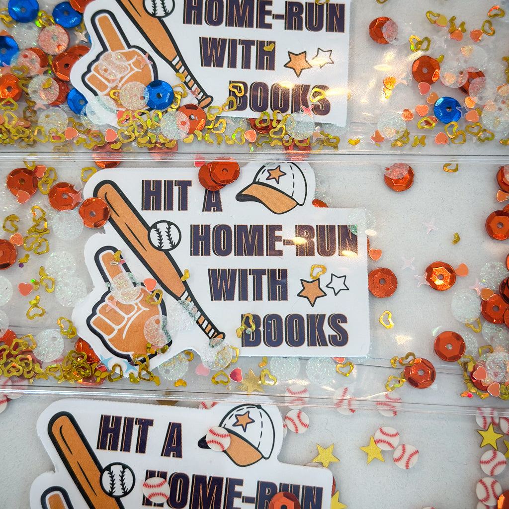 Baseball Glitter Bookmark for Home Run Readers! | A Grand Slam for Book Lovers | Go Stros