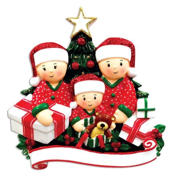 Family Opening Presents Ornament - Your Best Elf