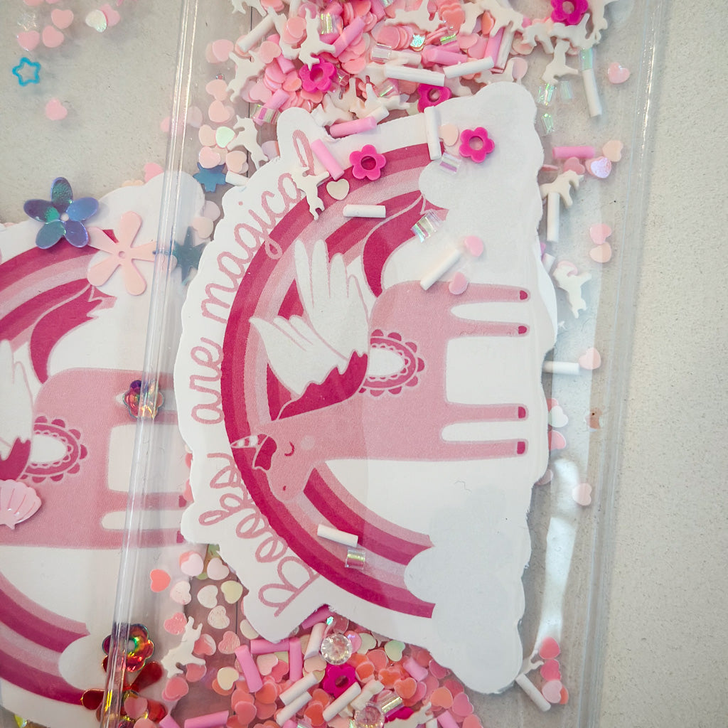 glitter bookmark