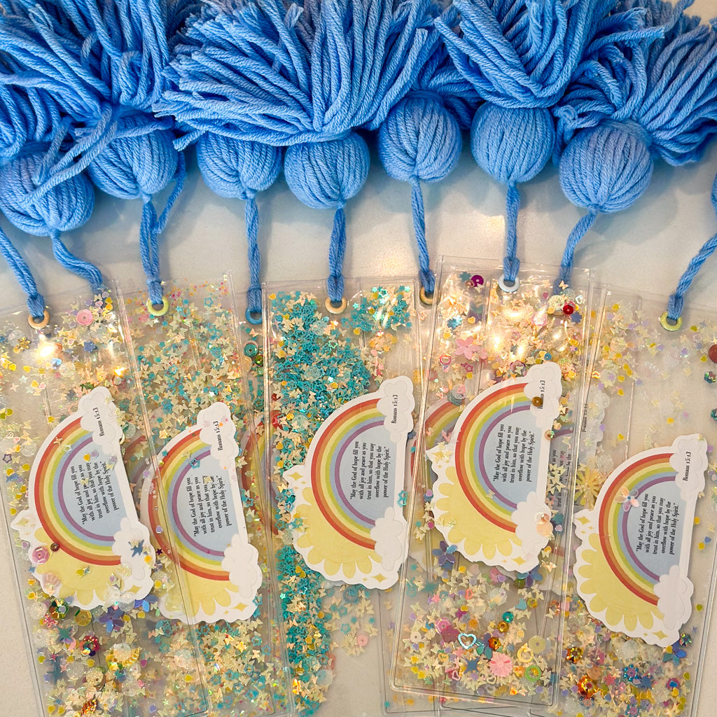 glitter bookmark